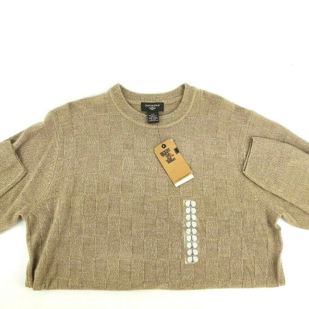 Dockers Men's Beige Weave Pattern Sweater Size Sm